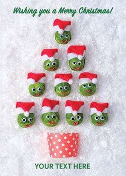 Sprouting About Personalised Christmas Card - Front Personalisation