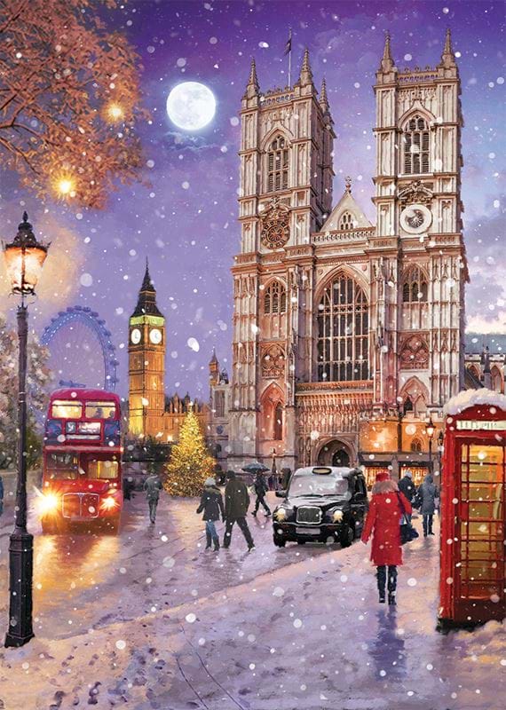Westminster Cathedral in the Snow Personalised Christmas Card