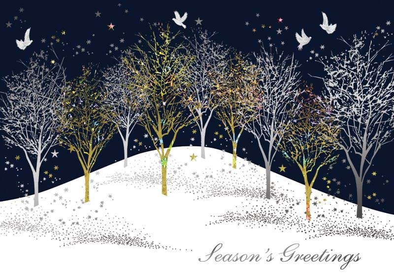 Winter Forest Personalised Christmas Card