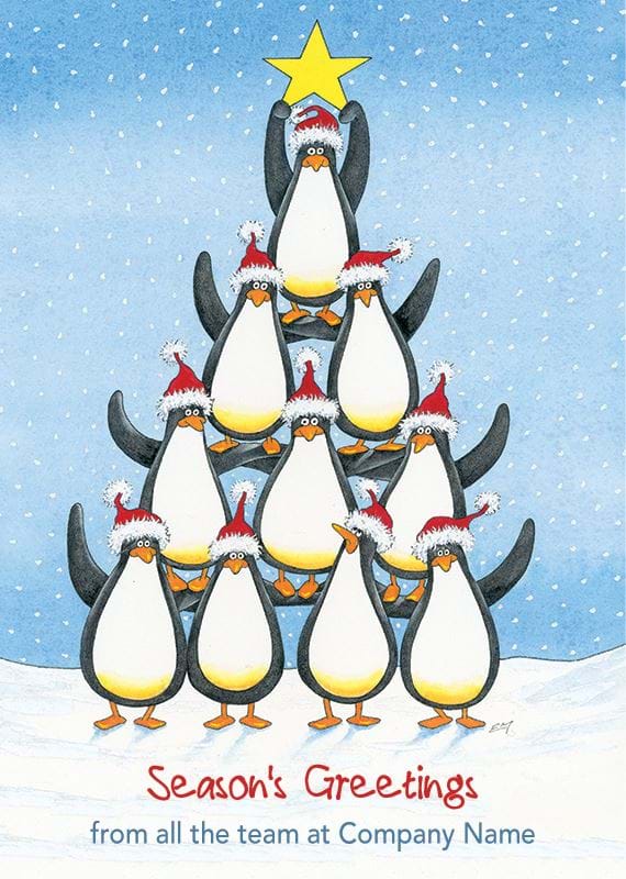 Working Together - Front Personalised Christmas Card