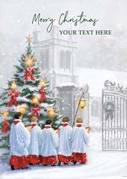 Christmas Choir Personalised Christmas Card - Front Personalisation