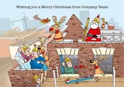 Construction Chaos Personalised Christmas Card - Front Personalisation