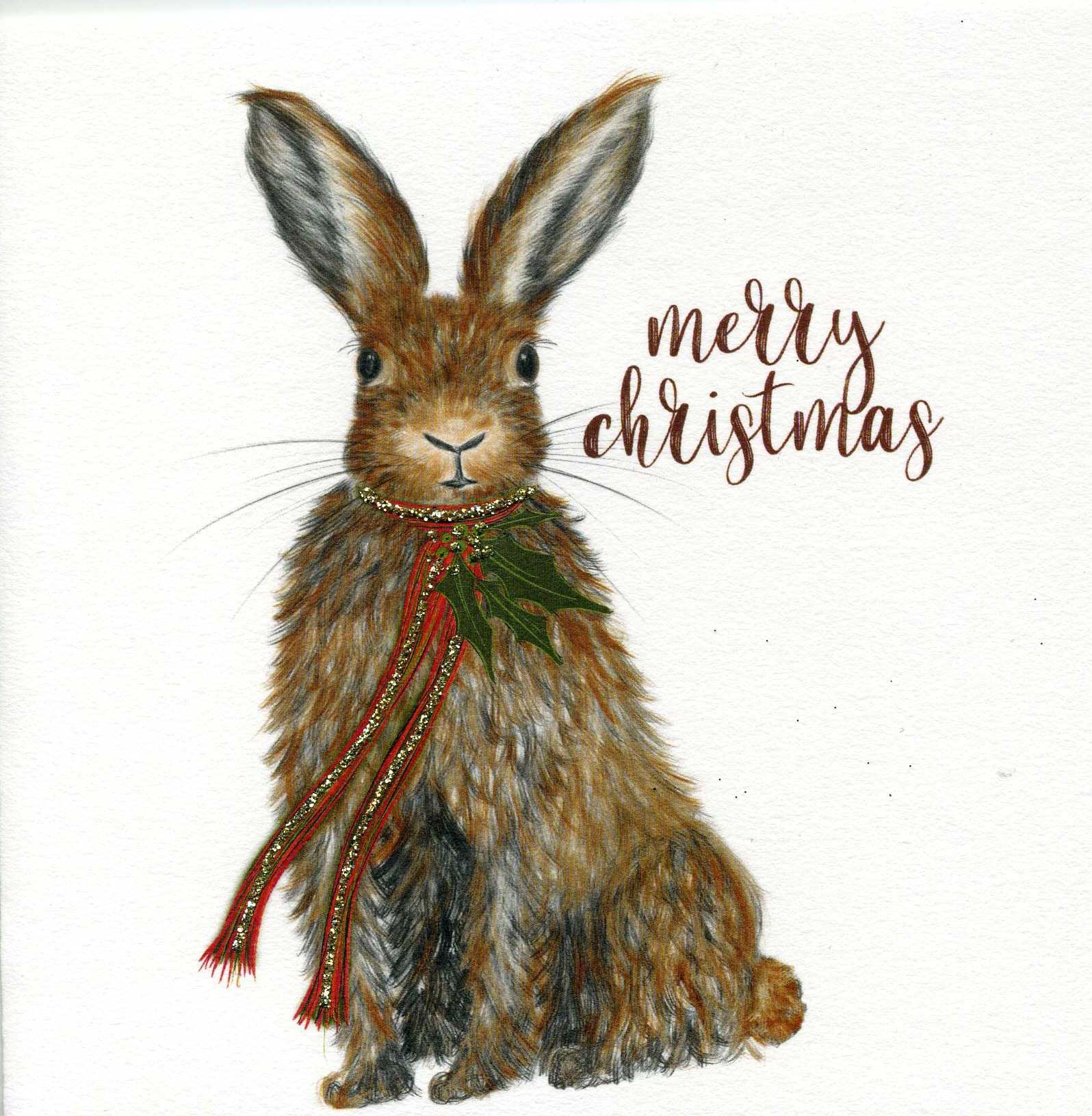 Holly Hare Luxury Christmas Card