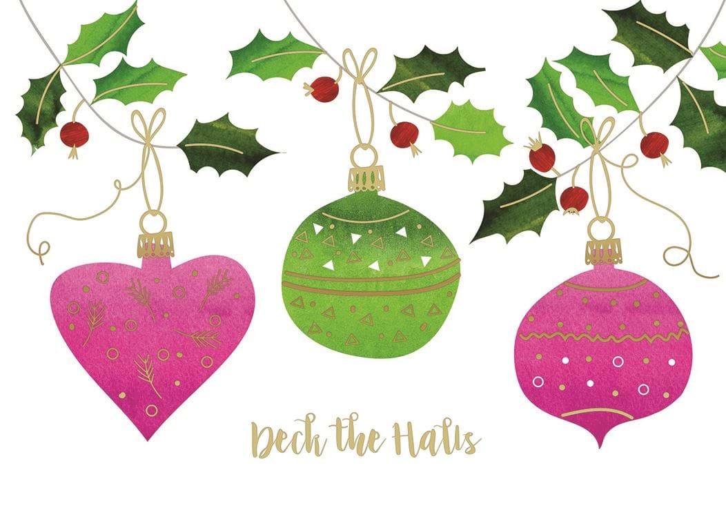 Deck The Halls, Motor Neurone Disease Christmas Card Pack (10)