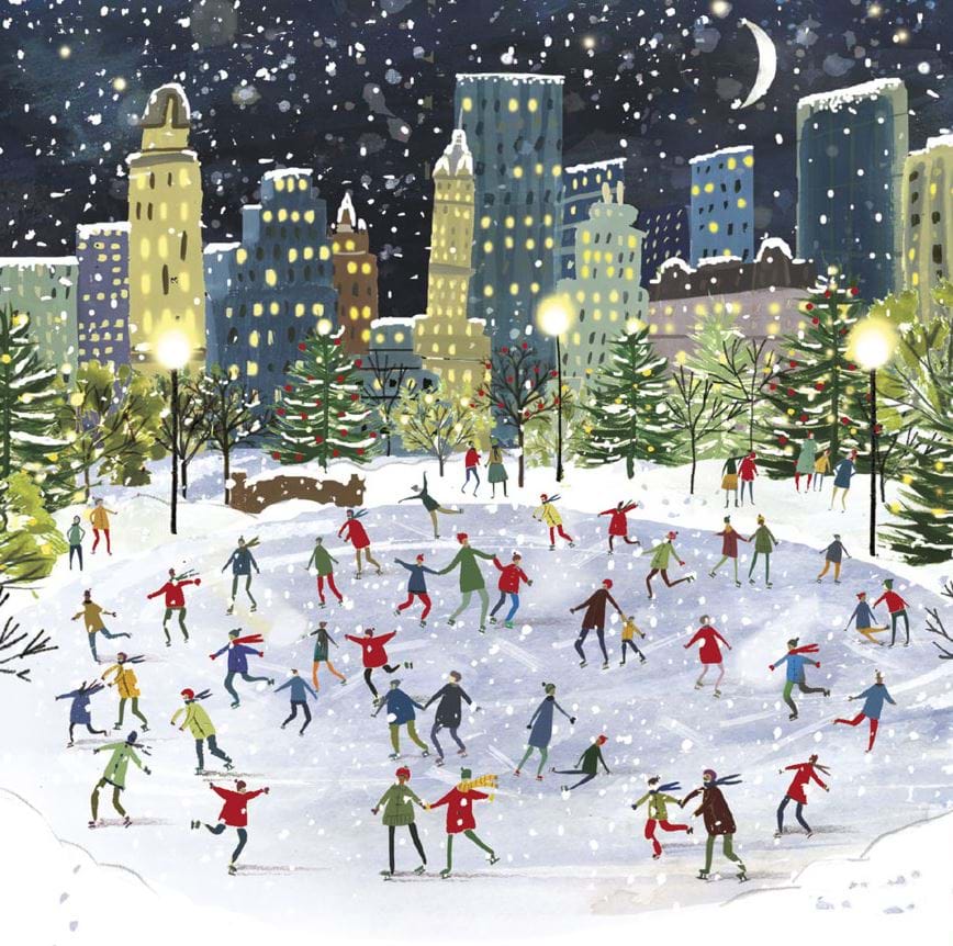 Ice Skating Christmas Card Pack (5)