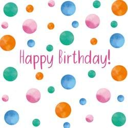 Pink Spots Birthday Card