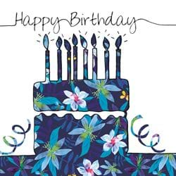 Floral Cake Birthday Card