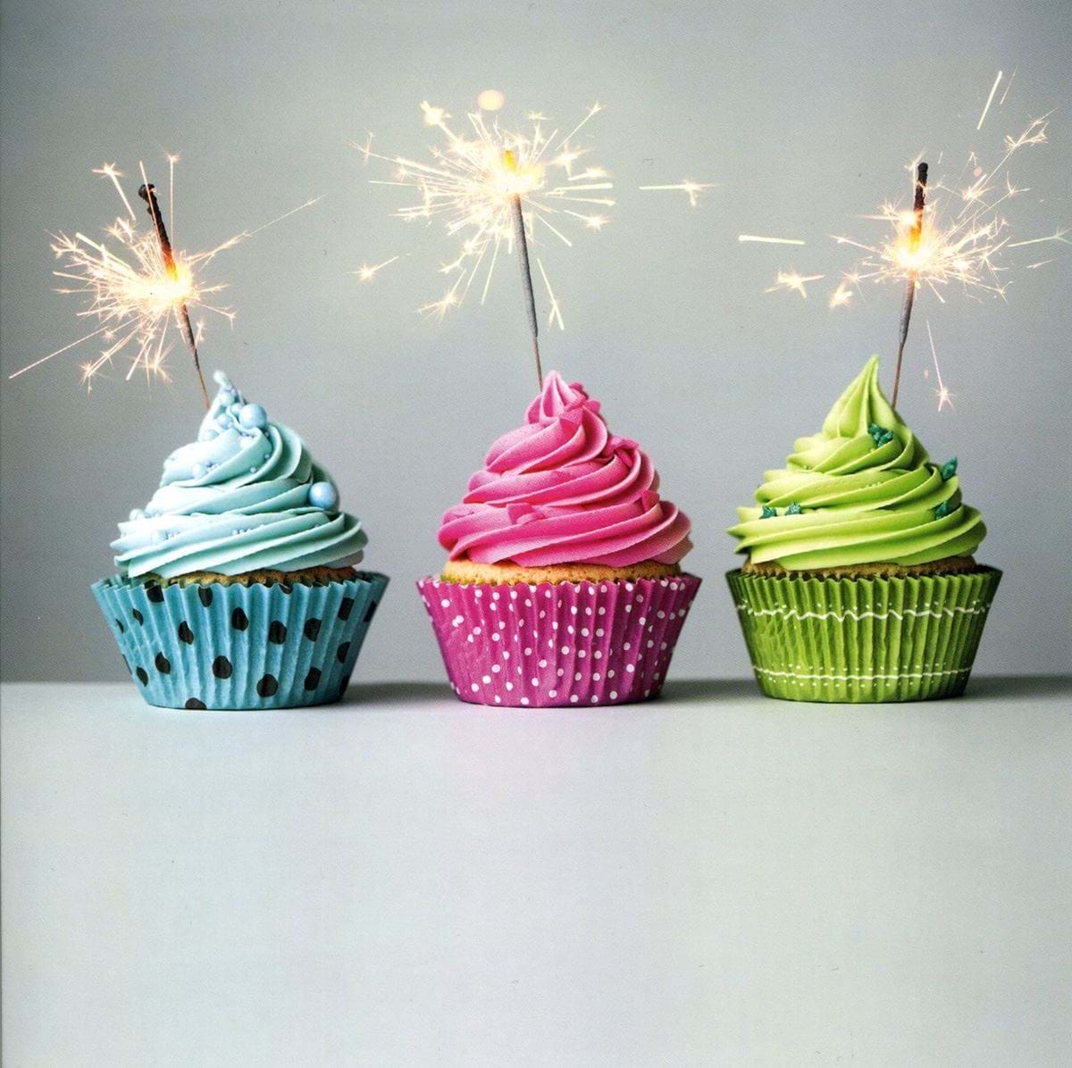 Sparkling Cupcakes Birthday Card