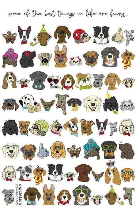 Dogs Luxury Tea Towel
