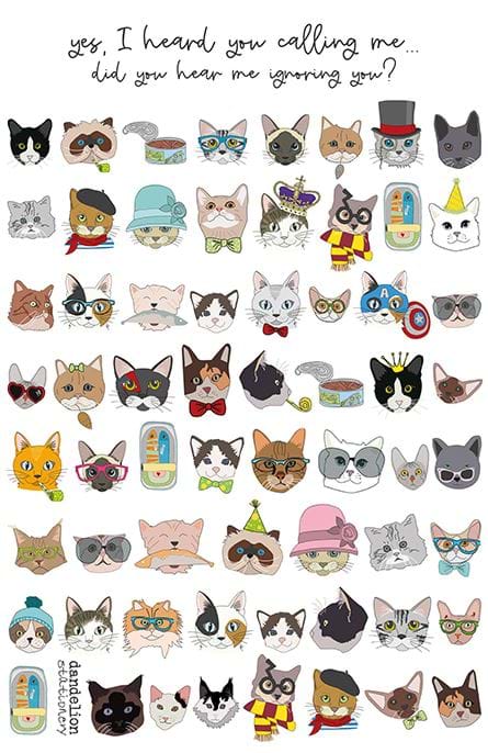 Cats Tea Towel