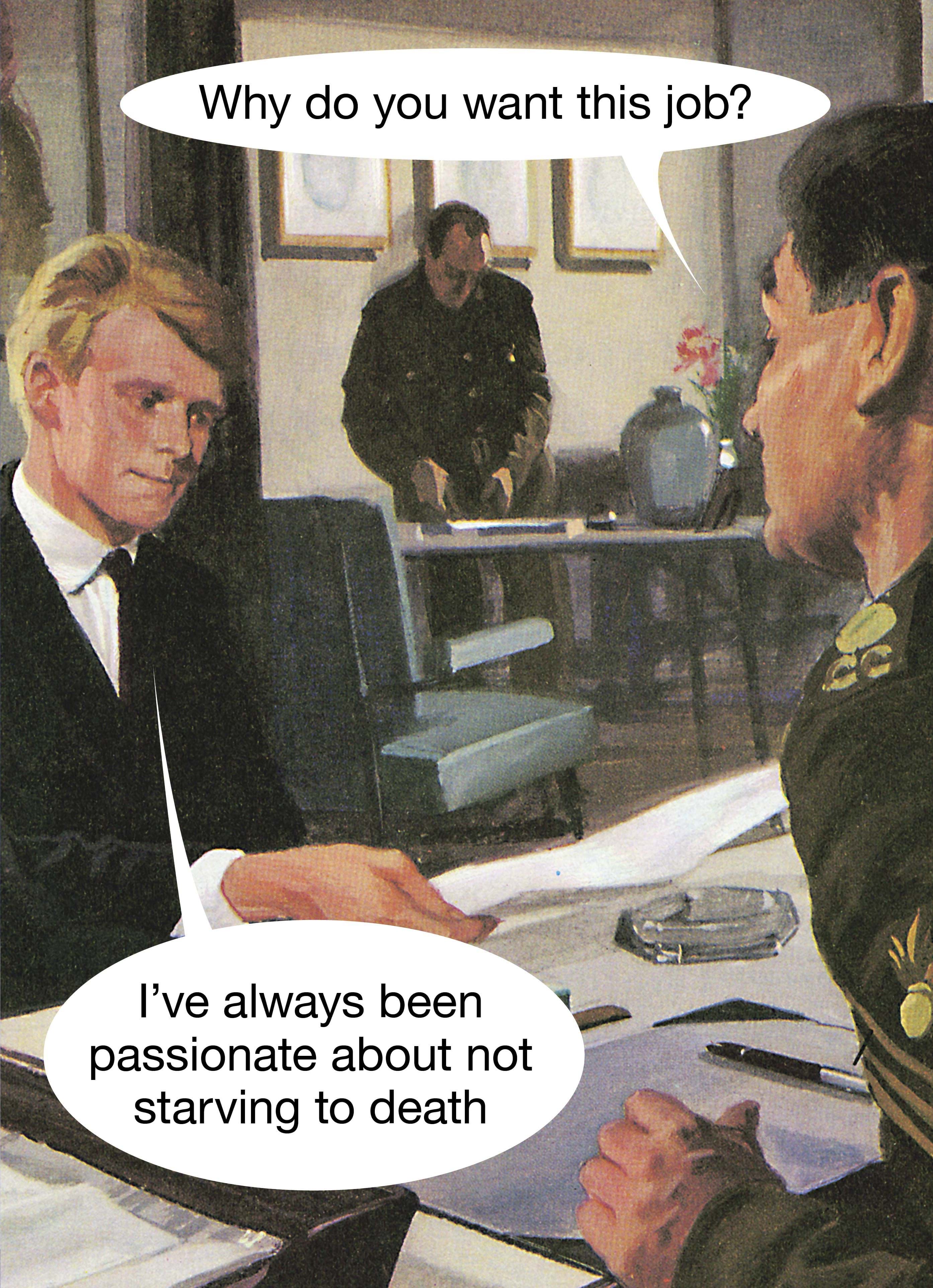 Starving Greeting Card