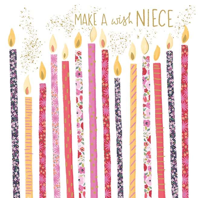 Candles Niece Birthday Card