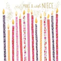 Candles Niece Birthday Card