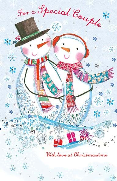 Snowman Special Couple Christmas Card