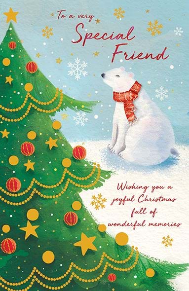 Polar Bear Special Friend Christmas Card