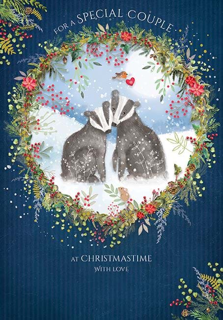 Badgers Special Couple Christmas Card