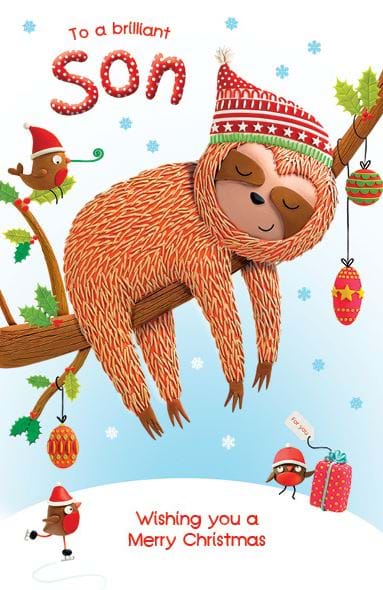 Sloth Son Christmas Card
