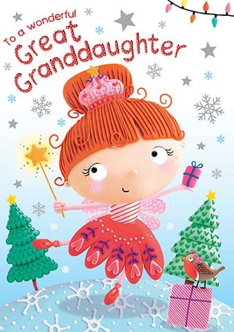 Fairy Great Granddaughter Christmas Card