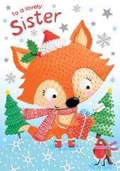 Fox Sister Christmas Card