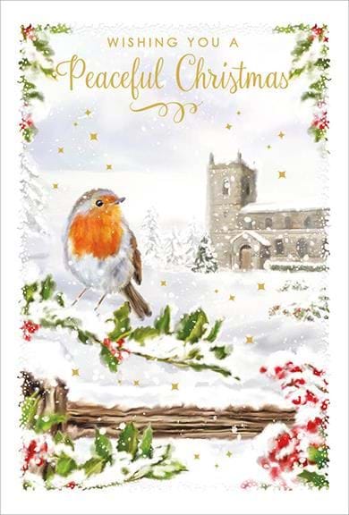 Peaceful Robin Christmas Card