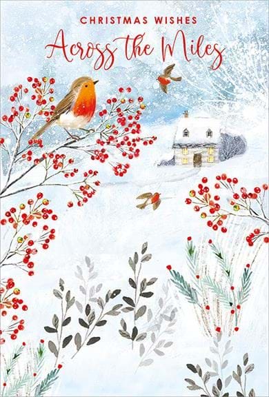 Snowy Cottage Across The Miles Christmas Card