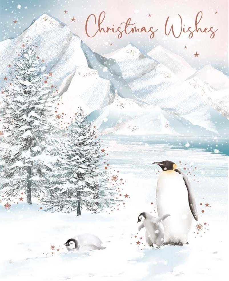 Snow Penguins Christmas Card