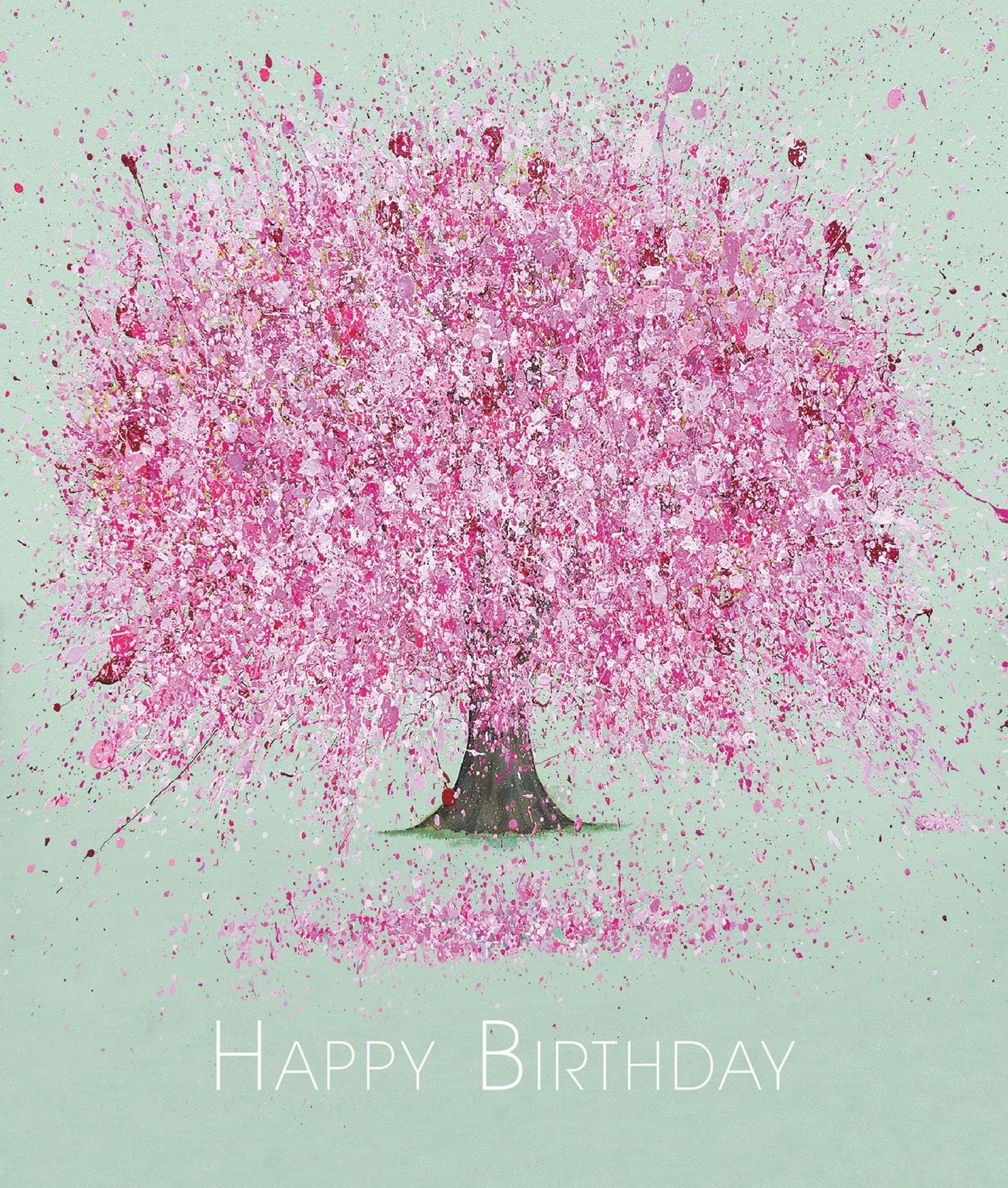 Pink Blossom Tree Birthday Card
