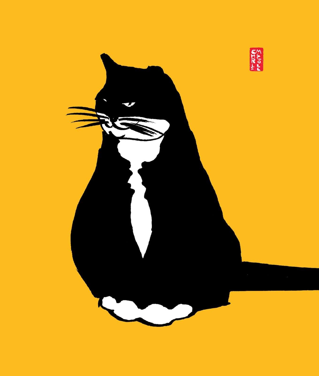Yellow Cat Greeting Card