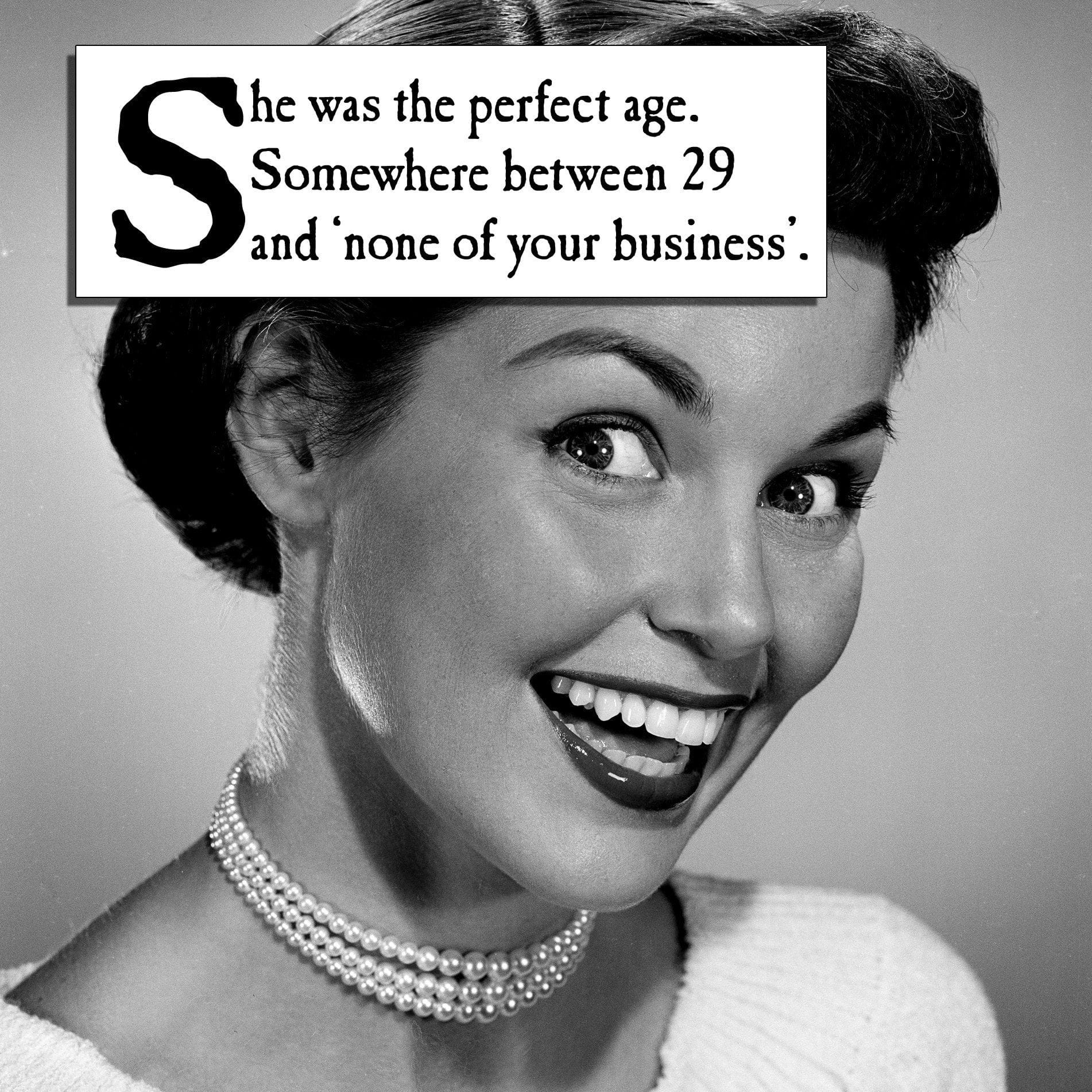 None of Your Business Birthday Card