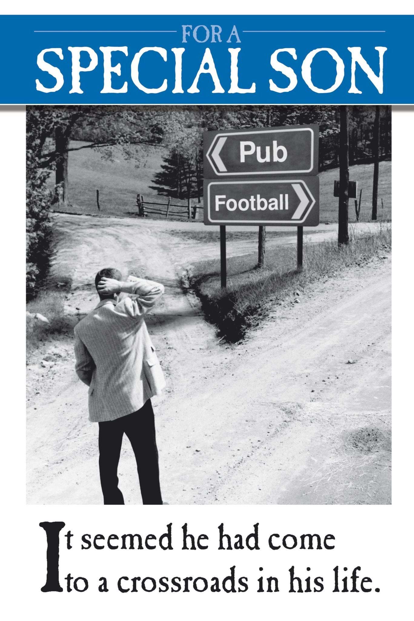 Crossroads In His Life Son Birthday Card