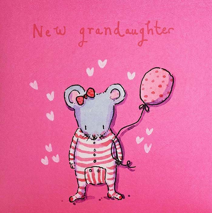 Mouse New Baby Granddaughter Card
