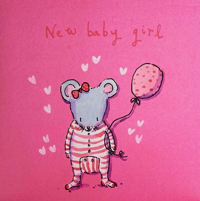 Mouse New Baby Girl Card