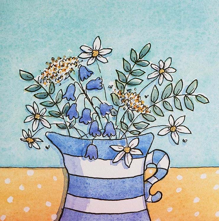 Jug of Flowers Greeting Card