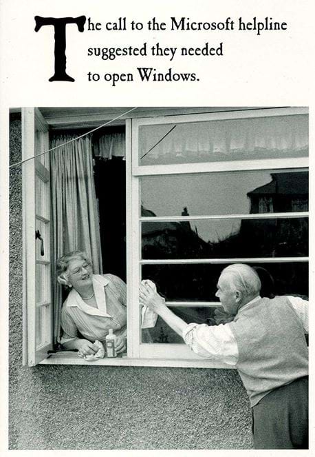 Microsoft Helpline Birthday Card
