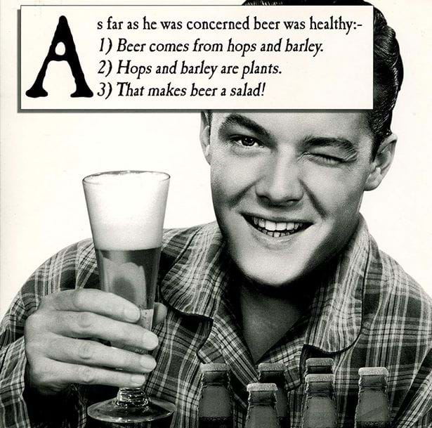 Beer is a Salad Birthday Card