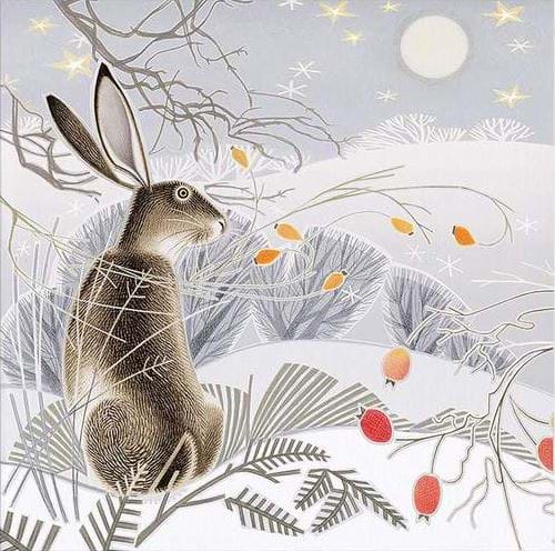 Winter Hare Christmas Card