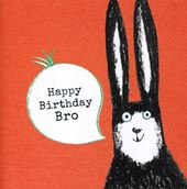 Rabbit and Turnip Brother Birthday Card