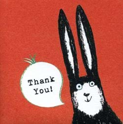 Rabbit and Turnip Thank you Cards - Pack of 6