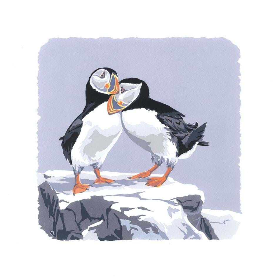 Puffins Christmas Card