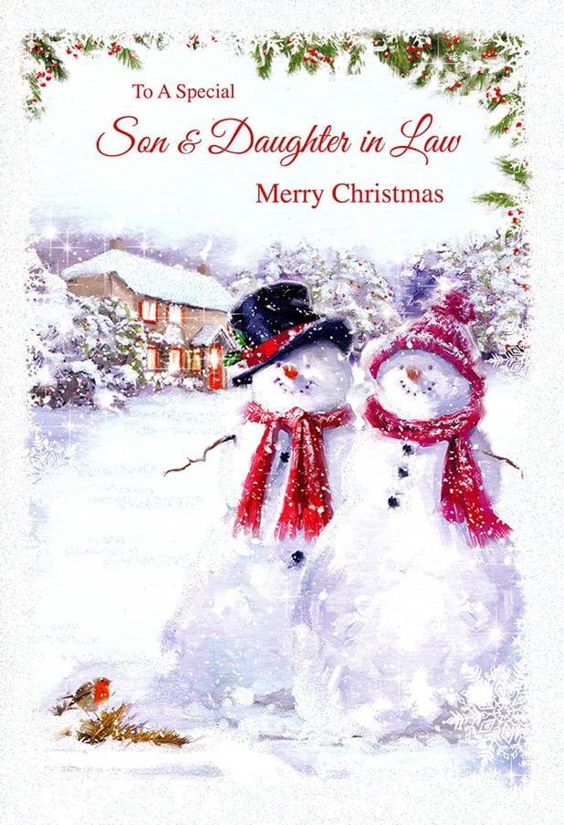 Snowmen Son & Daughter-in-law Christmas Card