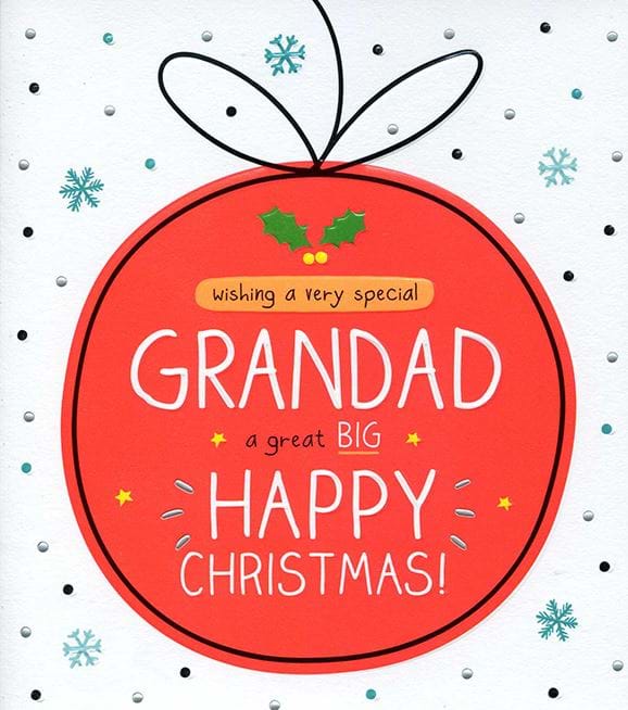 Bauble Grandad Birthday Card