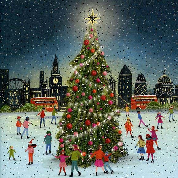 Skating Around the Tree Christmas Card