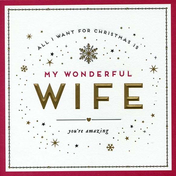 Wonderful Wife Christmas Card