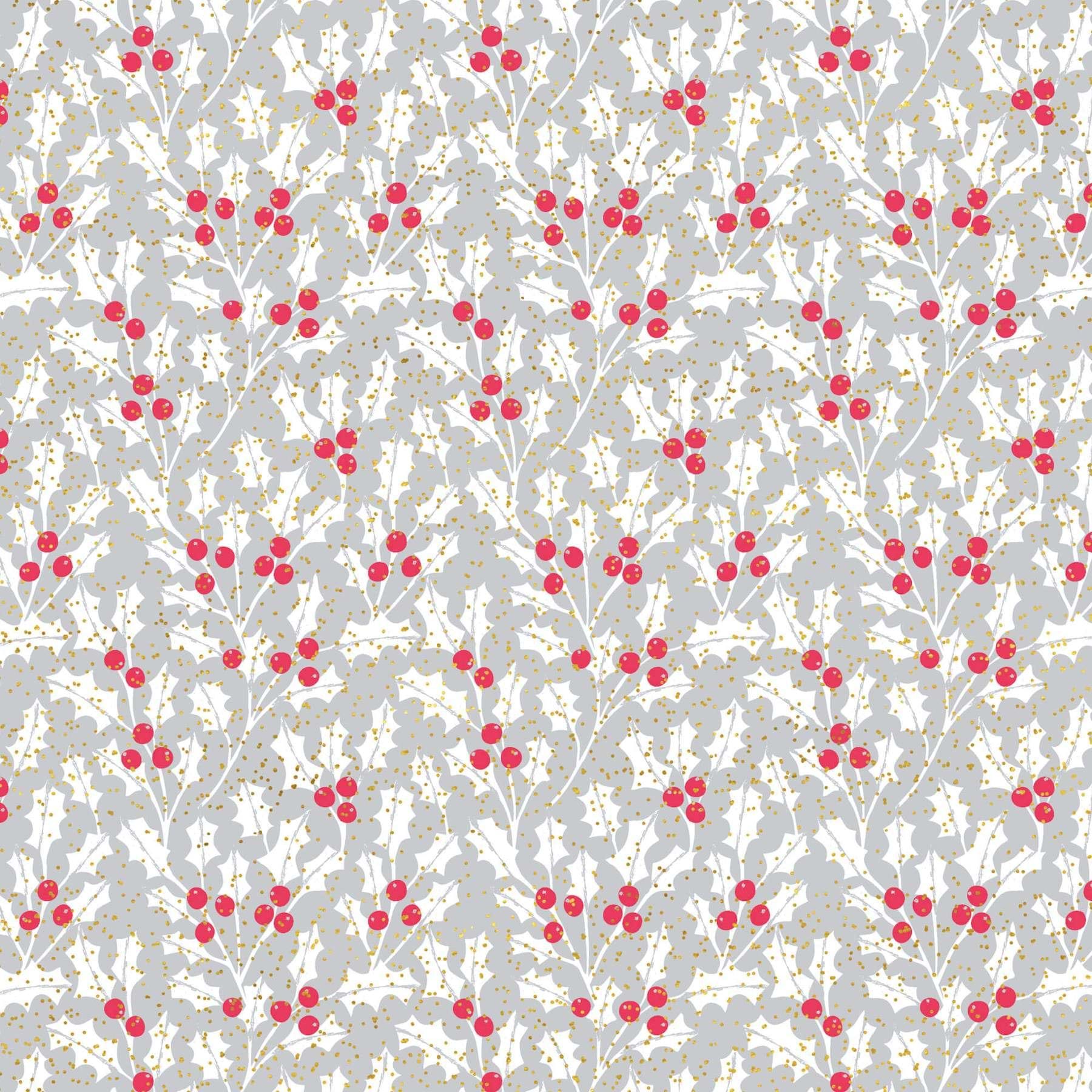 Holly Berries Christmas Wrapping Paper