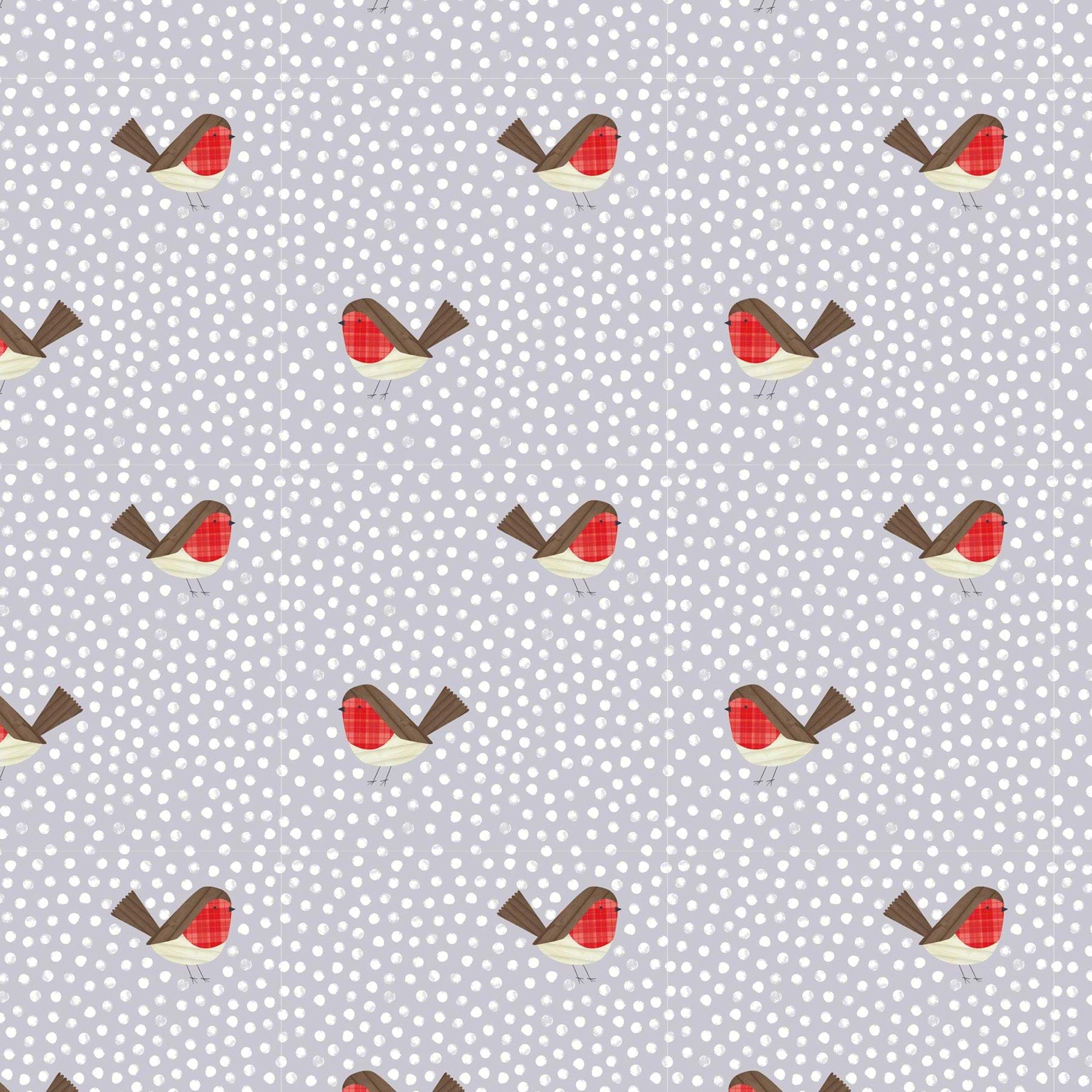 Robin Polka Christmas Wrapping Paper