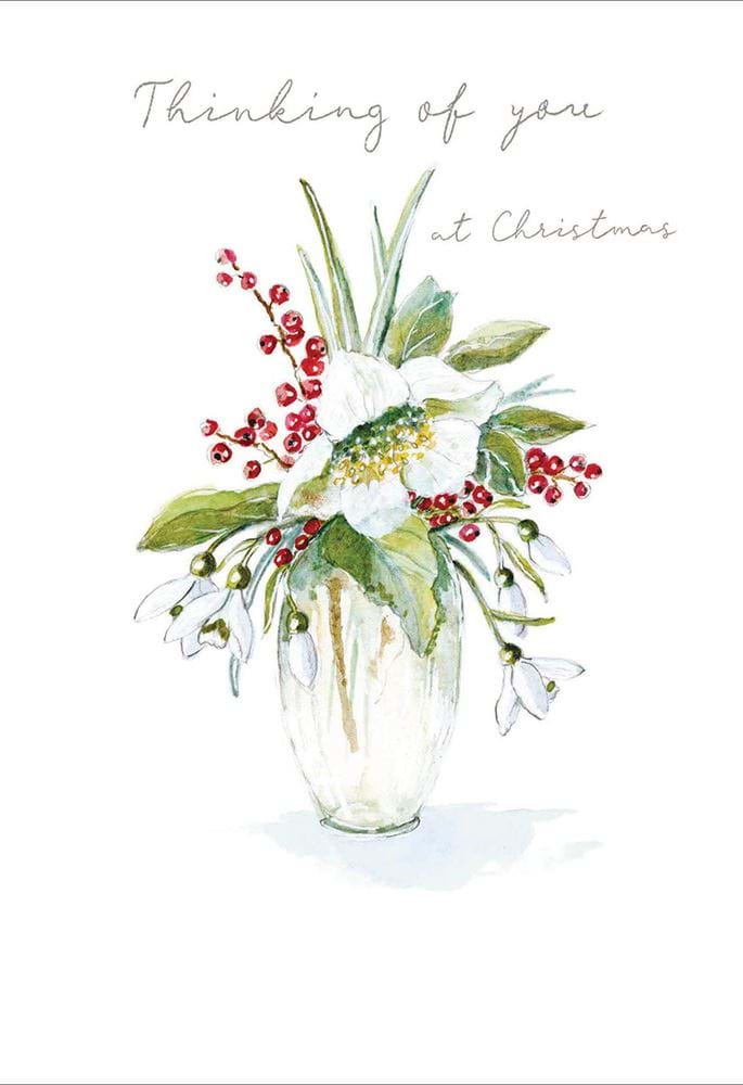Snowdrops Thinking of you Christmas Card