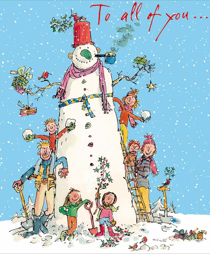 Snowman All of You Christmas Card