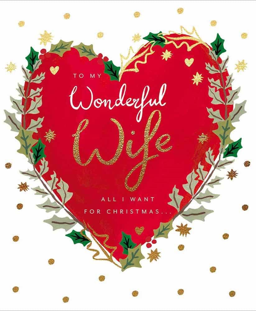 All I Want Wife Christmas Card