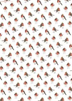 Robins in Crowns Christmas Wrapping Paper