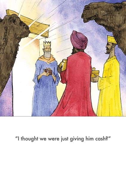 Giving Him Cash Christmas Card
